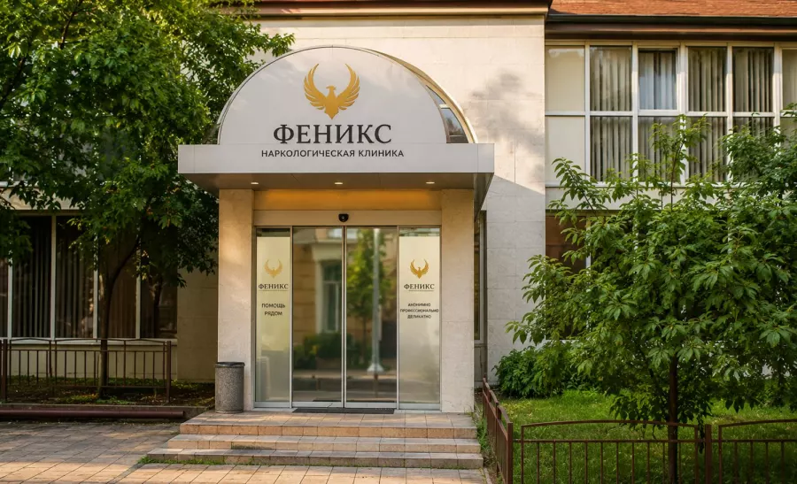 Вход в наркологическую клинику «Феникс» в Казани